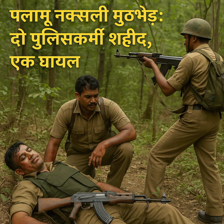 पलामू नक्सली मुठभेड़: दो पुलिसकर्मी शहीद, एक घायल