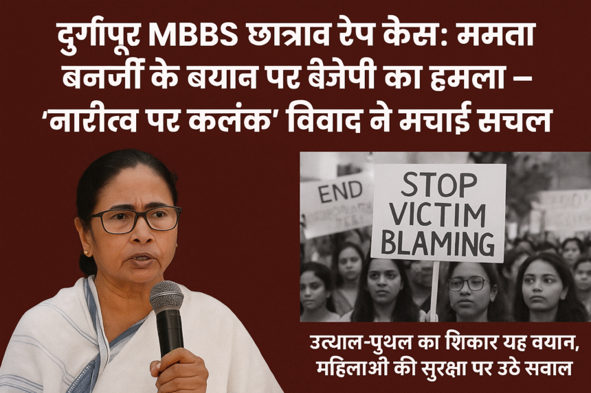 महिला सुरक्षा पर सियासत: दुर्गापुर रेप केस में ममता बनर्जी घिरीं, बीजेपी ने किया हमला