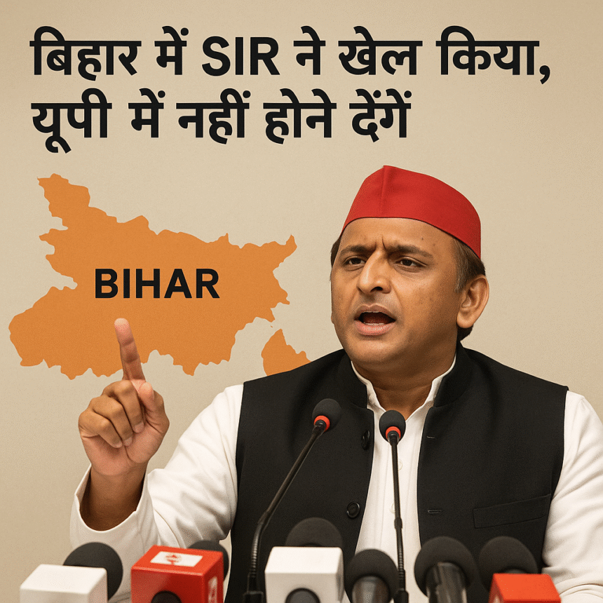 बिहार में SIR का खेल उजागर, यूपी में नहीं दोहराने देंगे—अखिलेश यादव”