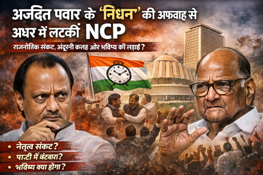 अजित पवार के निधन की अफवाह से अधर में लटकी NCP