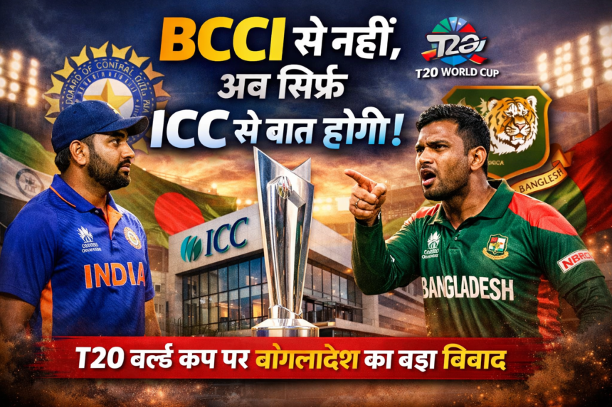 बांग्लादेश की ड्रामेबाजी! T20 वर्ल्ड कप पर बोला – अब BCCI नहीं, सिर्फ ICC